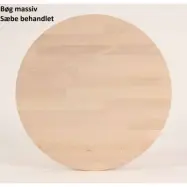 FURBO runt matbord - massiv behandlad bok