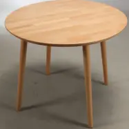 FURBO runt matbord - massiv behandlad bok