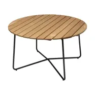 Grythyttan Stålmöbler 9A matbord Oljad ek-svart, Ø120 cm