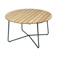Grythyttan Stålmöbler 9A matbord Oljad furu-grön, Ø120 cm