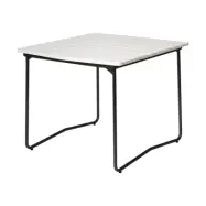 Grythyttan Stålmöbler B31 84 matbord Vitlackerad ek-svart