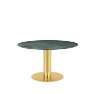 GUBI Gubi 2.0 matbord marble green, ø130, mässingsstativ