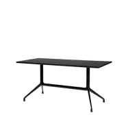 HAY About a Table 10 matbord Black linoleum-160x80 cm-svart stativ