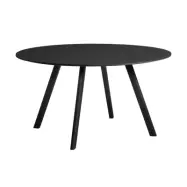 HAY CPH25 2.0 matbord Ø140 cm Black laminate-lacquered oak