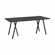 HAY Loop Stand incl. support matbord 87,5x180 cm Black-black linoleum-lacq. ash