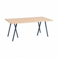 HAY Loop Stand matbord 87,5x180 cm Deep blue-clear lacq. oak