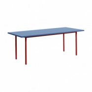 HAY Two-Colour matbord Ø105 cm Maroon red-blue