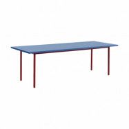 HAY Two-Colour matbord Ø120 cm Maroon red-blue