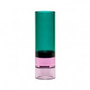 Hübsch - Astro Tealight Holder/Vase Green/Pink