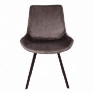 HOUSE NORDIC Memphis Matbord - Grå Velour och Svart Metall