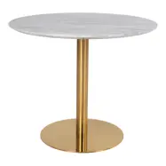 HOUSE NORDIC Runt Bolzano Matbord - Vitt Trä och Stål (Ø 90 cm)