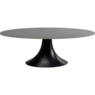 KARE DESIGN Grande Possibilita Matbord, Oval - Keramisk Dolomit och Svart Alu (220 x 120 cm)