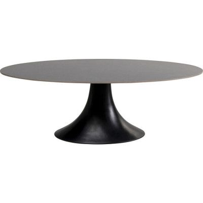 KARE DESIGN Grande Possibilita Matbord, Oval - Keramisk Dolomit och Svart Alu (220 x 120 cm)