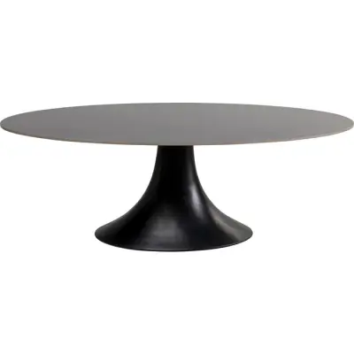 KARE DESIGN Grande Possibilita Matbord, Oval - Keramisk Dolomit och Svart Alu (220 x 120 cm)