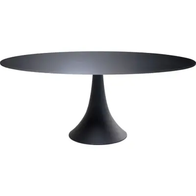 KARE DESIGN Grande Possibilita Matbord, Oval - Keramisk Dolomit och Svart Alu (180 x 120 cm)