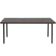 KARE DESIGN Raindrop matbord, rektangulärt - brunt mangoträ, svart MDF och svart stål (180x90)