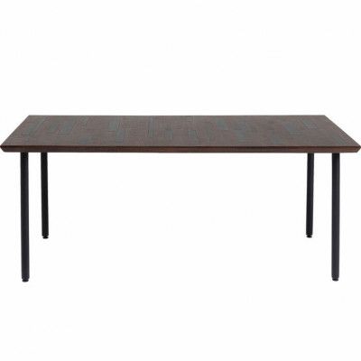 KARE DESIGN Raindrop matbord, rektangulärt - brunt mangoträ, svart MDF och svart stål (180x90)