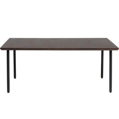 KARE DESIGN Raindrop matbord, rektangulärt - brunt mangoträ, svart MDF och svart stål (180x90)