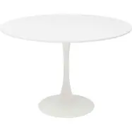 KARE DESIGN Schickeria matbord, runt - vit MDF och vitt stål (Ø110)