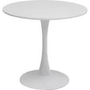 KARE DESIGN Schickeria matbord, runt - vit MDF och vitt stål (Ø80)