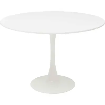 KARE DESIGN Schickeria matbord, runt - vit MDF och vitt stål (Ø110)