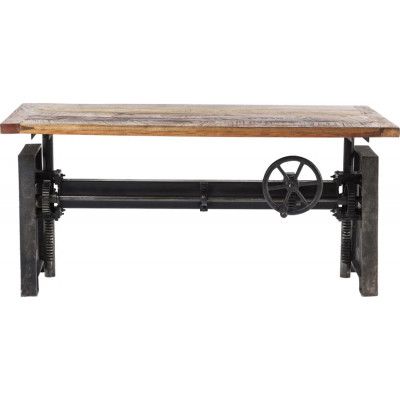 KARE DESIGN Steamboat Econo matbord, justerbart i höjdled - brunt återvunnet trä och järn