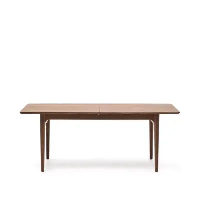 KAVE HOME Elan matbord, med fjärilsskiva - brunt faner och valnötsträ (200(260)x100)