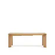 KAVE HOME Jondal matbord, med fjärilsskiva - naturfärgad ekfaner och ek (200(280)x100)