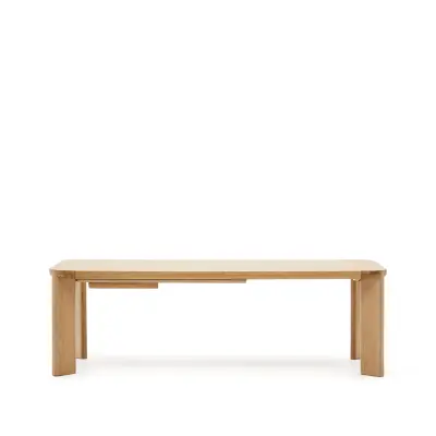 KAVE HOME Jondal matbord, med fjärilsskiva - naturfärgad ekfaner och ek (240(320)x100)