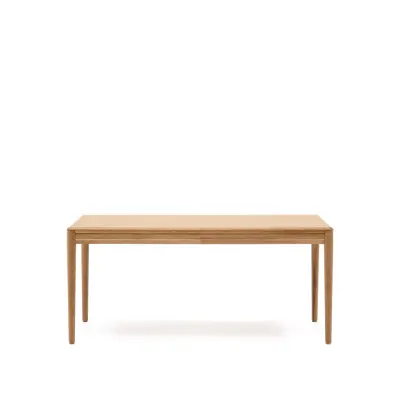 KAVE HOME Lenon matbord, med fjärilsskiva - naturfärgad ekfaner/ekträ (160(200)x90)