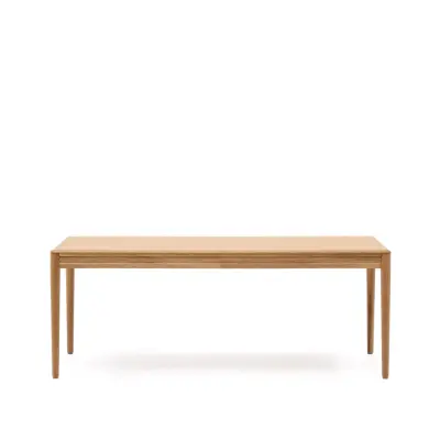KAVE HOME Lenon matbord, med fjärilsskiva - naturfärgad ekfaner/ekträ (200(280)x90)