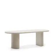 KAVE HOME Nealy matbord, ovalt - ecru MDF (240x100)