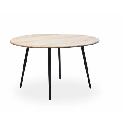 KILROY INDBO Tessa #3113 matbord, runt - naturligt mangoträ och järn