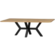 WOOOD Combi-Tablo matbord, rektangulärt - naturlig ek och metall (240x100)