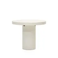 KAVE HOME Aiguablava matbord, runt - vit cement (Ø90)