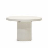 KAVE HOME Aiguablava matbord, runt - vit cement (Ø120)