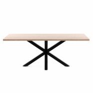 LAFORMA Argo matbord, rektangulärt - naturlig melamin och svart stål