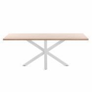 LAFORMA Argo matbord, rektangulärt - naturlig melamin och vitt stål