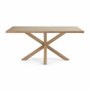 LAFORMA Argo matbord, rektangulärt - naturligt melamin och naturstål med träeffekt