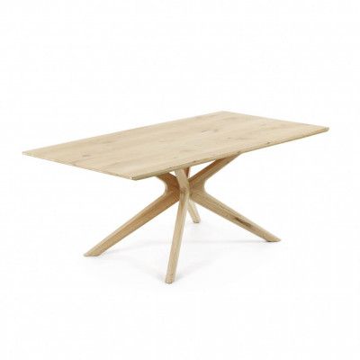 KAVE HOME Armande matbord, rektangulärt - vitkalkad ekfaner (200x100)