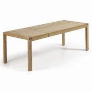 KAVE HOME Briva matbord, med fjärilsbordsskiva - naturlig ekfaner (200(280)x100)
