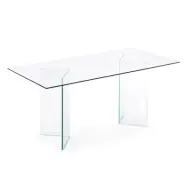 KAVE HOME Burano matbord, rektangulärt - klarglas (200x90)