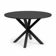 LAFORMA Full Argo matbord, runt - svart trä och svart stål