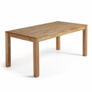 KAVE HOME Isbel matbord, med extra tallrikar - naturlig ek (180(260)x90)