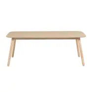 LAFORMA Mesa Batilde Matbord - Naturlig Askfan&eacute;r och Gummitr&auml;