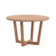 KAVE HOME Nahla Matbord, Runt - Naturligt Akaciaträ (Ø 120 cm)