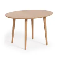 KAVE HOME Oakland matbord, med 2 iläggsskivor - naturlig ekfanér och natur gummiträ (120(200)x90)