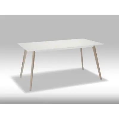 Life Matbord - Matt Vitt Trä med Ek, 90 x 160 cm