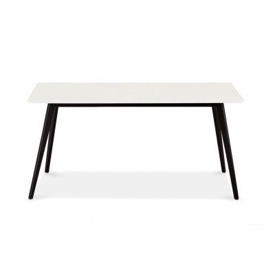 Like Matbord - Svart / Vitt Trä, 90 x 160 cm