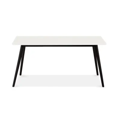 Like Matbord - Svart / Vitt Trä, 90 x 160 cm